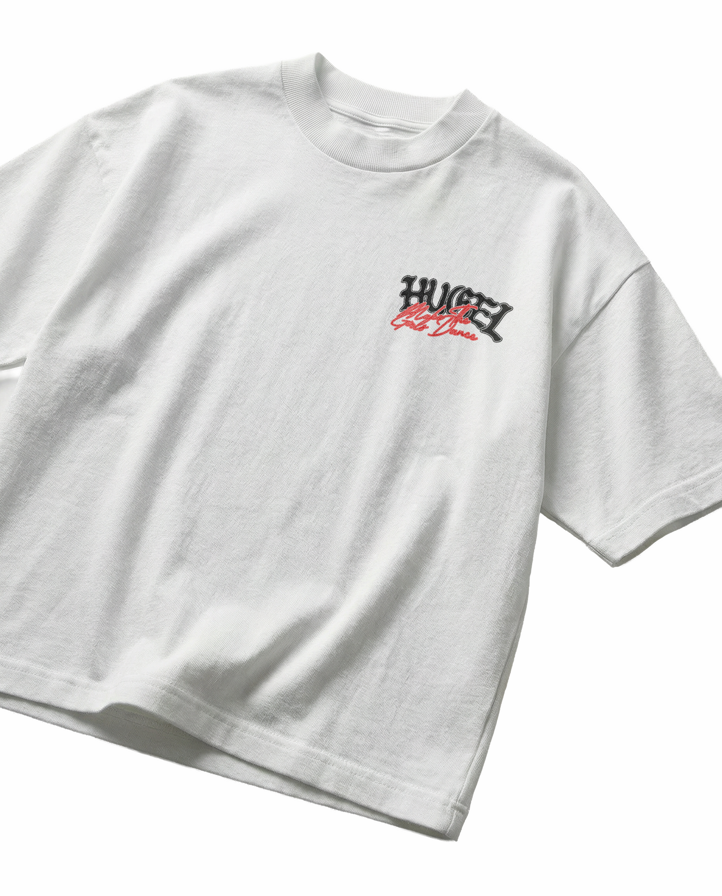 HUGEL X MAKE THE GIRLS DANCE TEE - WHITE / RED