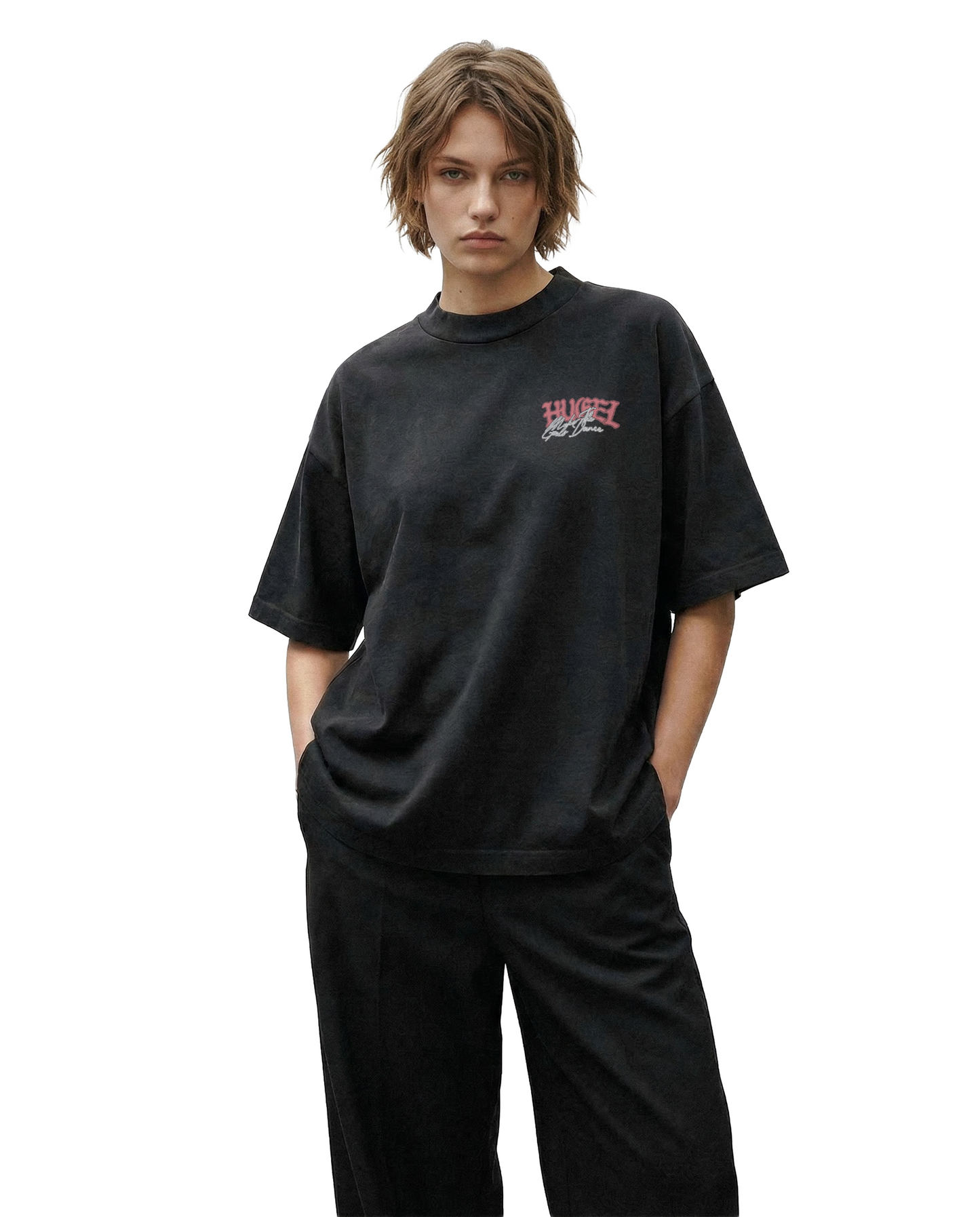 HUGEL x MAKE THE GIRLS DANCE TEE - BLACK